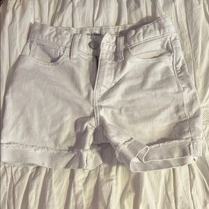 Old Navy White Jean Shorts Classic Style
